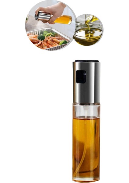 Çok Amaçlı Spreyli Yağdanlık Limon Yağ Sos Spreyi Cam Şişe 100 ml