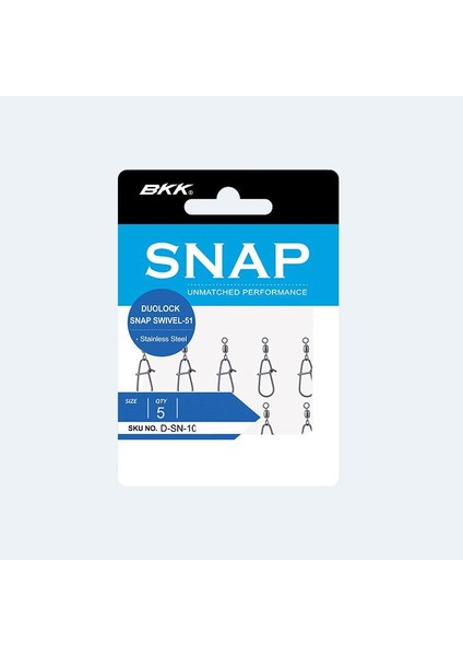 Bkk Duo Lock Snap Swivel-51 Klipsili Fırdöndü