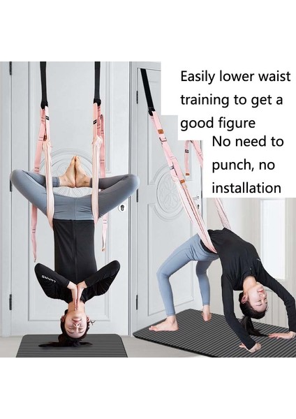 2 Pembe Yoga Kayışı + Kapı Kilidi Saklama Torbası Seti Genişletme (Yurt Dışından) indirimleri