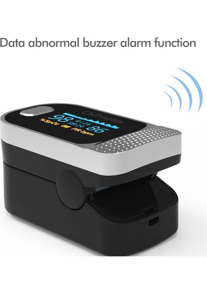 JZ-134R Parmak Klipsi Oksimetre Darbe Oksimetrilik Monitör (Beyaz Gümüş) (Yurt Dışından)