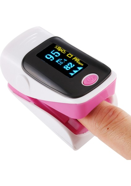 Ab-80 Hassas Parmak Darbeli Oksimetre Kan Oksijen Monitörü (Pembe) (Yurt Dışından)