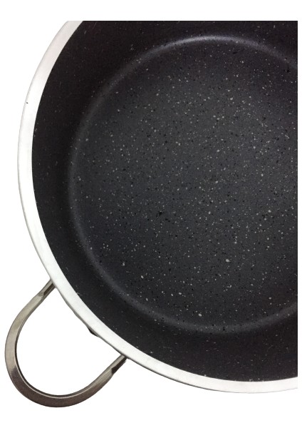 Granit Series 26 cm Derin Yanmaz Yapışmaz Granit Tencere