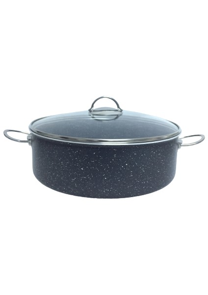 Granit Series 30 cm Derin Yanmaz Yapışmaz Granit Tencere