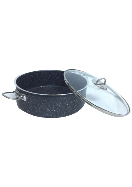 Granit Series 30 cm Derin Yanmaz Yapışmaz Granit Tencere