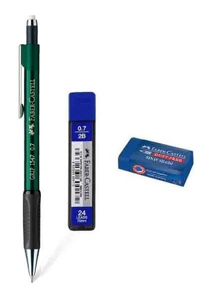 1347 Kalem 0.7 mm Yeşil + Silgi + Uç