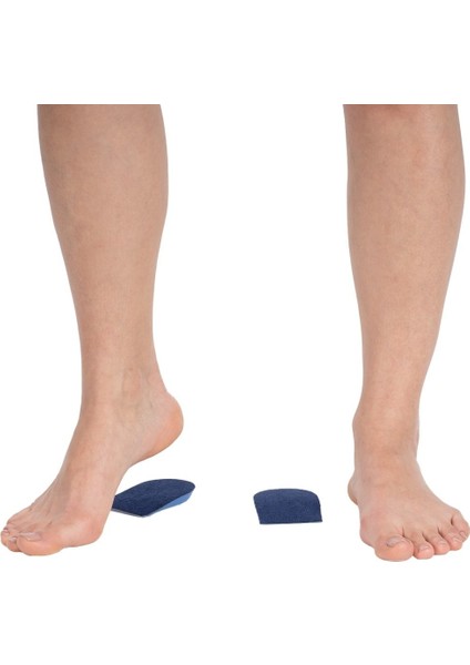 Kumaş Kaplı Silikon Epin Topukluk - Beden: L (W 714-L)