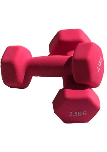 Ithal Fitness Deluxe Neopren Kaplama 2 x 2,5 kg Pembe Dambıl