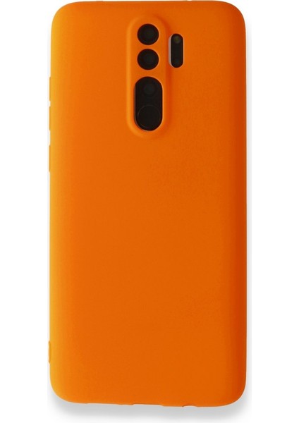 Xiaomi Redmi Note 8 Pro Kılıf Ultra Elastik Silikon Rubber Premier Turuncu