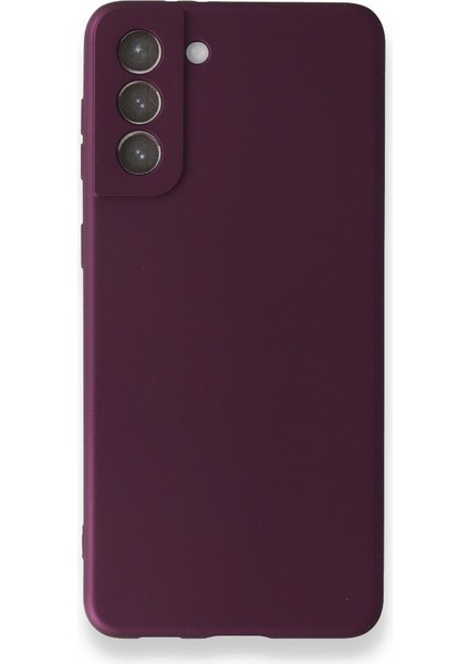Samsung Galaxy S21 Plus Kılıf Ultra Elastik Silikon Rubber Premier Mürdüm