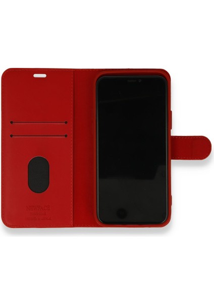 iPhone 12 Pro Kılıf Mıknatıslı Kapaklı Cüzdan Deluxe Kopçalı Kırmızı fiyatları