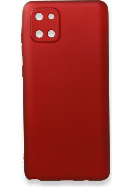 Samsung Galaxy A81 Note 10 Lite Kılıf Ultra Elastik Silikon Rubber Premier Bordo