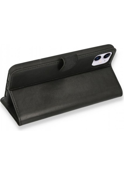 iPhone 11 Kılıf Mıknatıslı Kapaklı Cüzdan Deluxe Kopçalı Siyah fırsatları