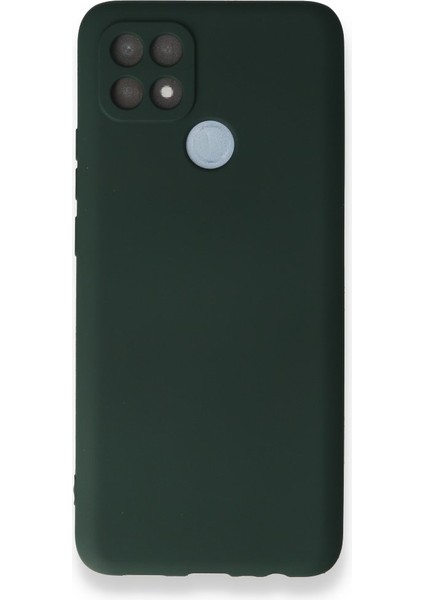 Oppo A15 Kılıf Ultra Elastik Silikon Rubber Premier Koyu Yeşil