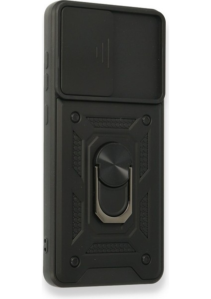 Samsung Galaxy A32 Kılıf Kamera Korumalı Sürgülü Yüzüklü Standlı Pars Siyah fiyatları