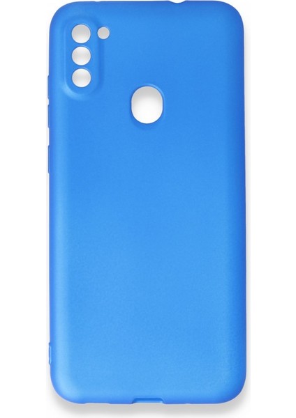 Samsung Galaxy M11 Kılıf Ultra Elastik Silikon Rubber Premier Mavi