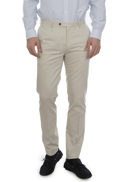 Erkek Krem Marco Kesim Chino Pantolon