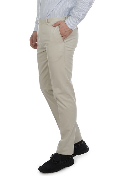 Erkek Krem Marco Kesim Chino Pantolon