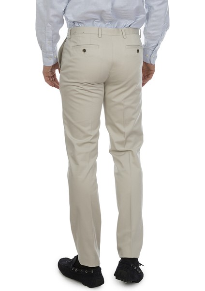 Erkek Krem Marco Kesim Chino Pantolon