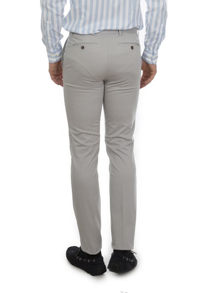 Erkek Gri Milano Kesim Chino Pantolon modelleri