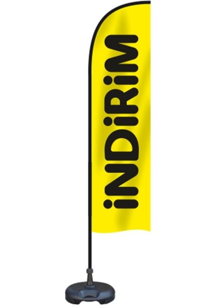 Indirim Temalı Olta Yelken Bayrak 75 x 300 cm A+ Kumaş