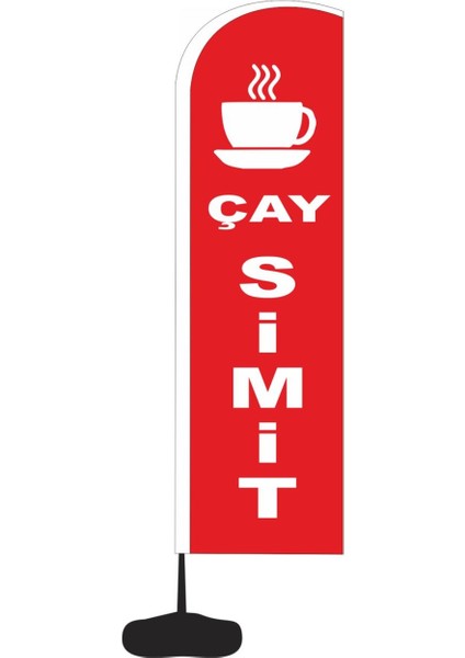 Simit Temalı Olta Yelken Bayrak 75 x 300 cm A+ Kumaş