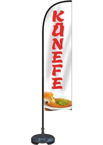 Künefe Temalı Olta Yelken Bayrak 75 x 300 cm A+ Kumaş