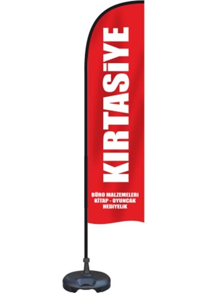 Kırtasiye Temalı Olta Yelken Bayrak 75 x 300 cm A+ Kumaş