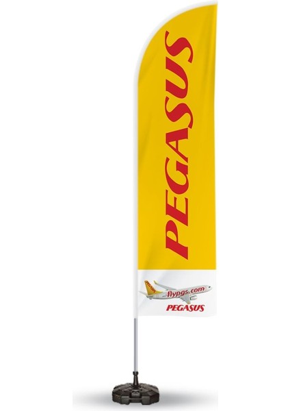 Pegasus Temalı Olta Yelken Bayrak 75 x 300 cm A+ Kumaş