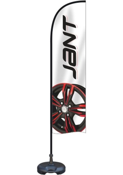 Jant Temalı Olta Yelken Bayrak 75 x 300 cm A+ Kumaş