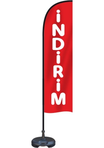 Indirim Temalı Olta Yelken Bayrak 75 x 300 cm A+ Kumaş