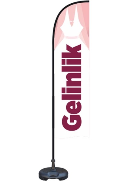 Gelinlik Temalı Olta Yelken Bayrak 75 x 300 cm A+ Kumaş