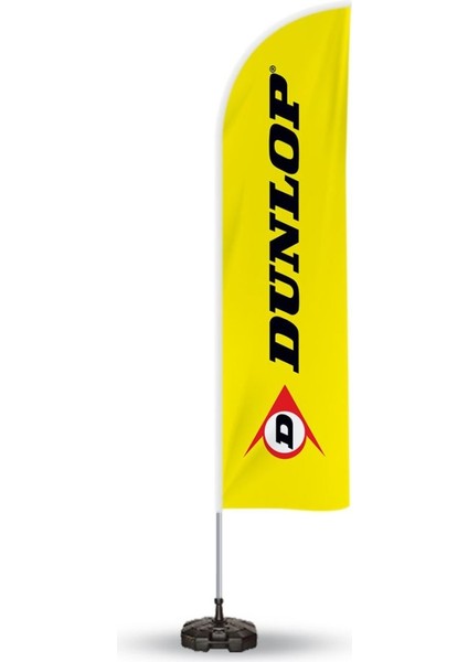 Dunlop Temalı Olta Yelken Bayrak 75 x 300 cm A+ Kumaş