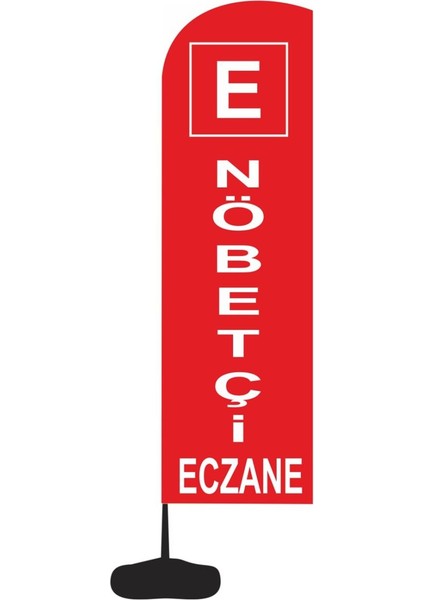 Eczane Temalı Olta Yelken Bayrak 75 x 300 cm A+ Kumaş