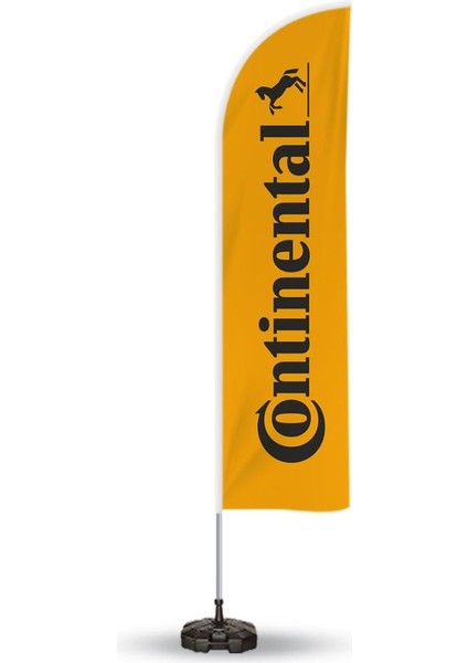 Continental Temalı Olta Yelken Bayrak 75 x 300 cm A+ Kumaş