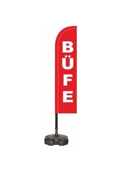 Büfe Temalı Olta Yelken Bayrak 75 x 300 cm A+ Kumaş