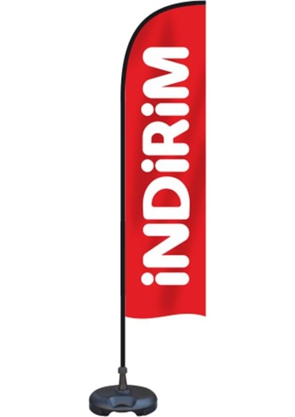 Indirim Temalı Olta Yelken Bayrak 75 x 300 cm A+ Kumaş