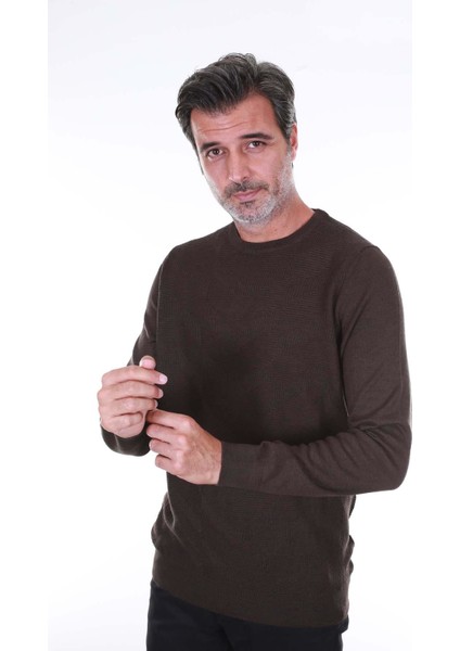 Sıfır Yaka Erkek Triko Kazak