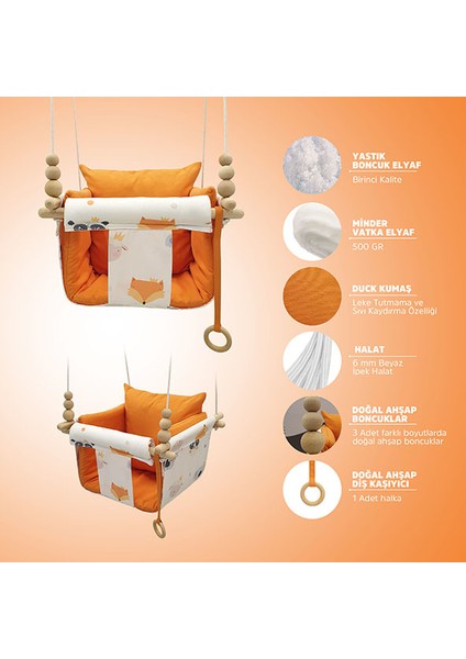 Turuncu Hayvanlı Kombin Dream Swing Salıncak fiyatları