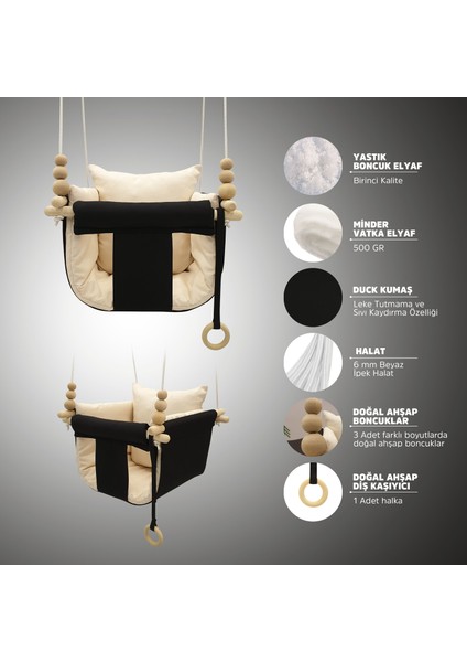 Siyah Krem Kombin Dream Swing Salıncak fiyatları