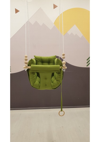 Yeşil Puffy Swing Salıncak