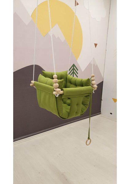 Yeşil Puffy Swing Salıncak