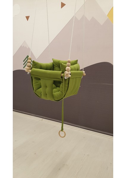 Yeşil Puffy Swing Salıncak