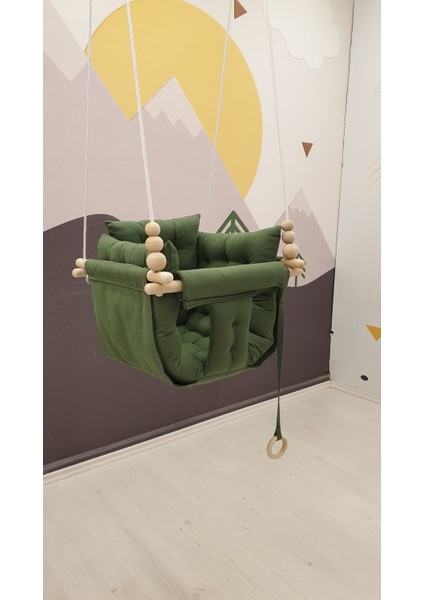 Koyu Yeşil Puffy Swing Salıncak