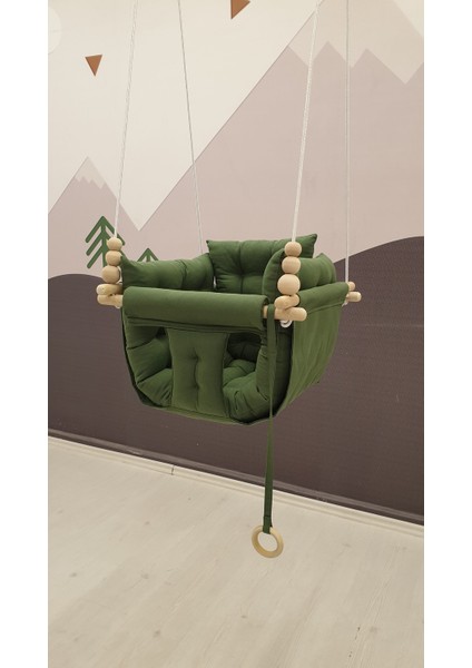 Koyu Yeşil Puffy Swing Salıncak
