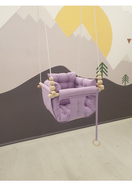 Lila Puffy Swing Salıncak