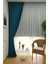 Koyu Petrol Düz Renk Pileli Soft Fon Perde, 1/2,5 Normal Pile, Tek Kanat 50 x 270 cm 2