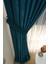 Koyu Petrol Düz Renk Pileli Soft Fon Perde, 1/2,5 Normal Pile, Tek Kanat 50 x 270 cm 4