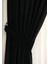 Siyah Düz Renk Pileli Soft Fon Perde, 1/2,5 Normal Pile, Tek Kanat 50 x 260 cm 3