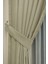 Bej Düz Renk Pileli Soft Fon Perde, 1/2 Seyrek Pile, Tek Kanat 70 x 250 cm 3