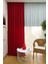 Kırmızı Düz Renk Pileli Soft Fon Perde, 1/2 Seyrek Pile, Tek Kanat 50 x 260 cm 1